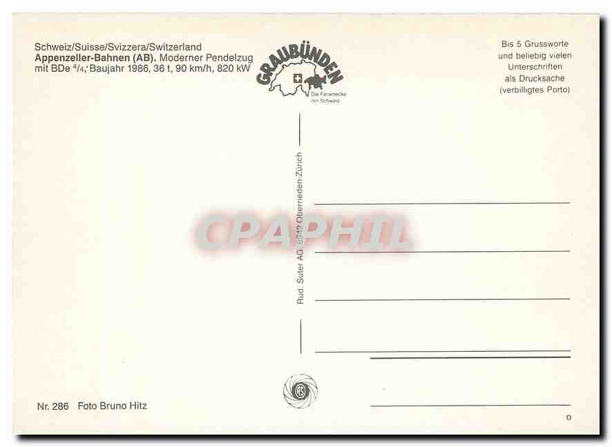 CPM Appenzeller-Bahnen (AB) — Verso