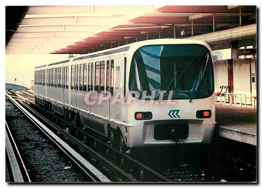 CPM Le Metro de Marseille Rame a la station "La Rose" Mars 1983