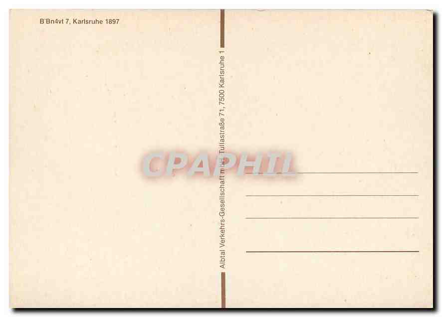 CPM Karlsruhe 1897 — Verso