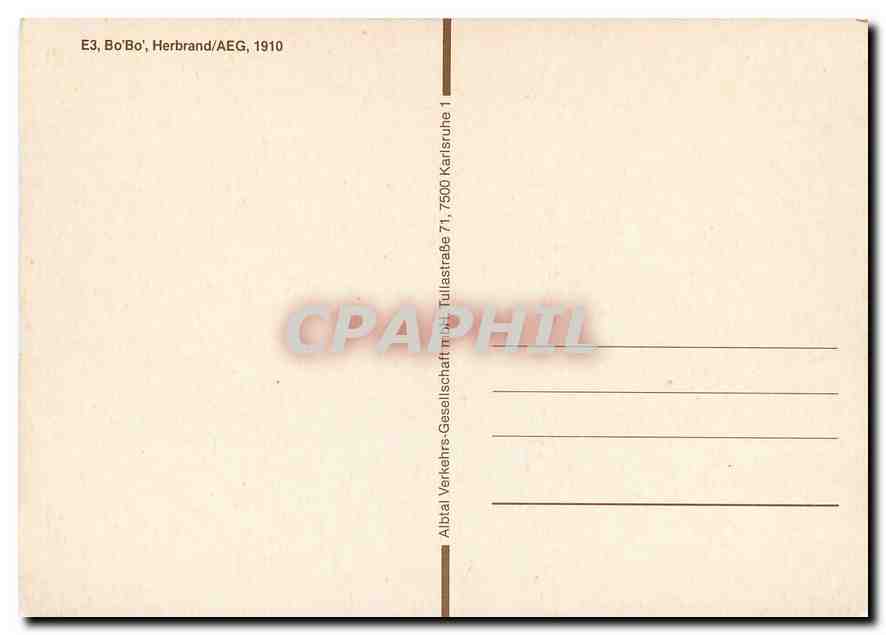 CPM Herbrand/AEG 1910 — Verso