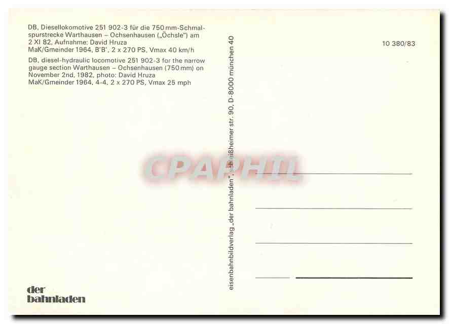 CPM DB diesel-hydraulic locomotive 251 902-3 — Verso