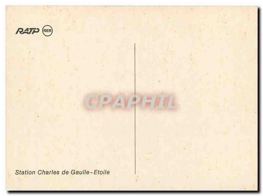 CPM Station Charles de Gaulle-Etoile — Verso