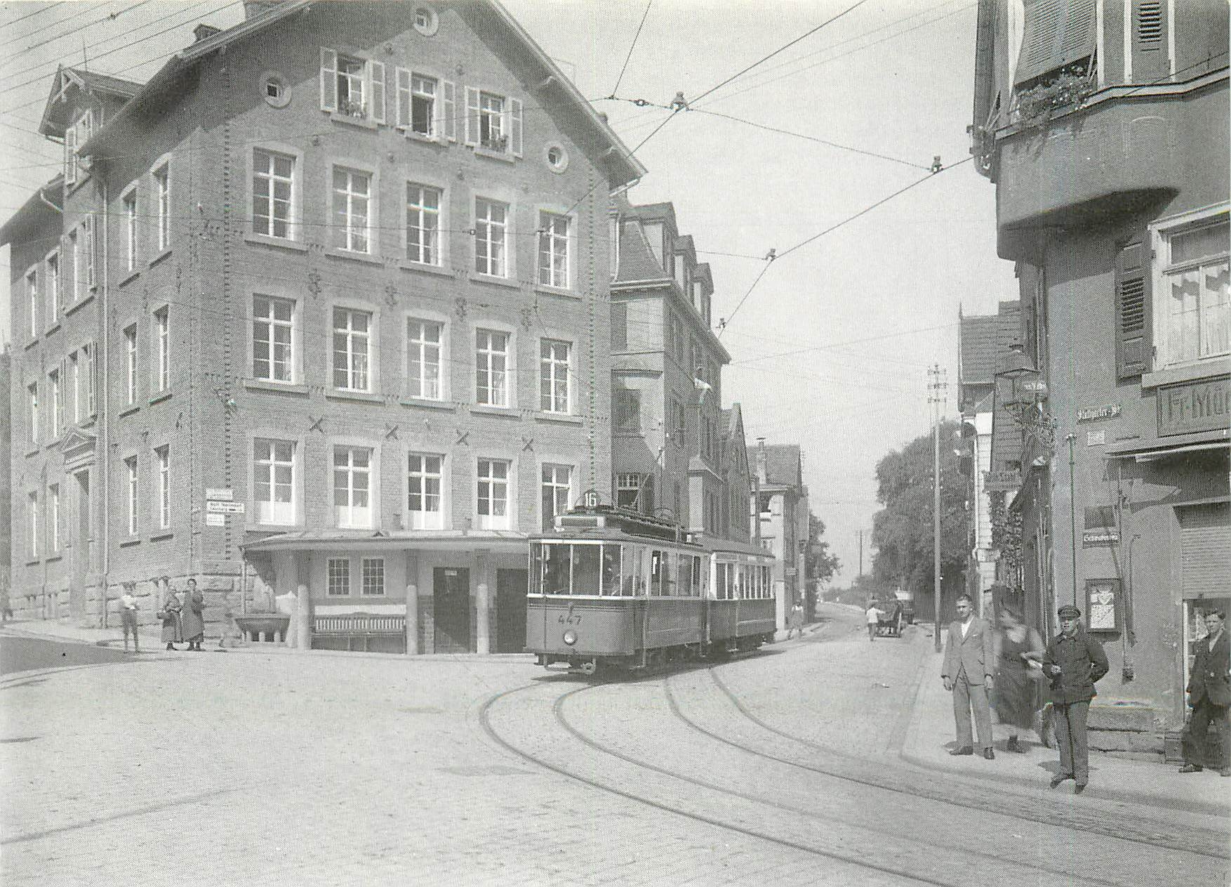 CPM Bis 1929 verkhrte die linie 16 in feuerbach in beiden Richtungen durch die Stuttgarter Strasse