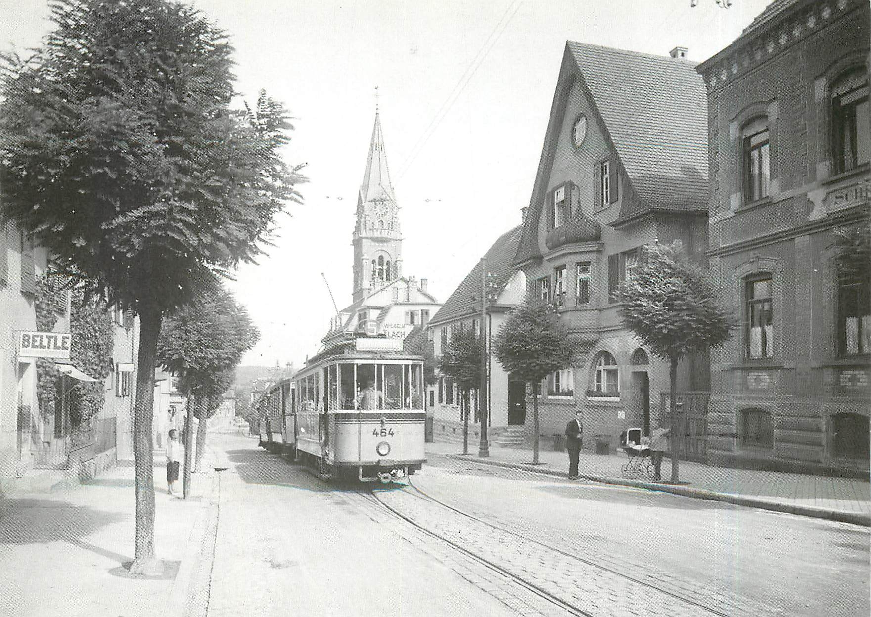 CPM Der fabrikneue Triebwagen 464 von 1925