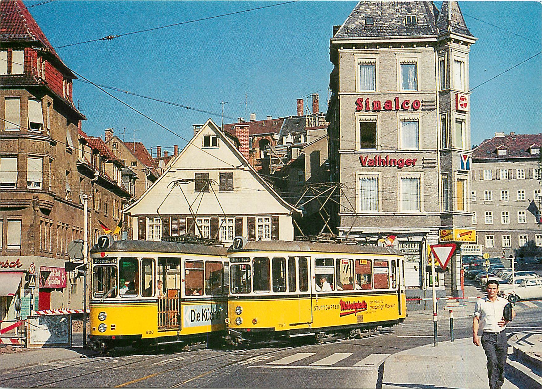 CPM Im Mai 1968 begegnen sich die Triebwagen 799 und 800