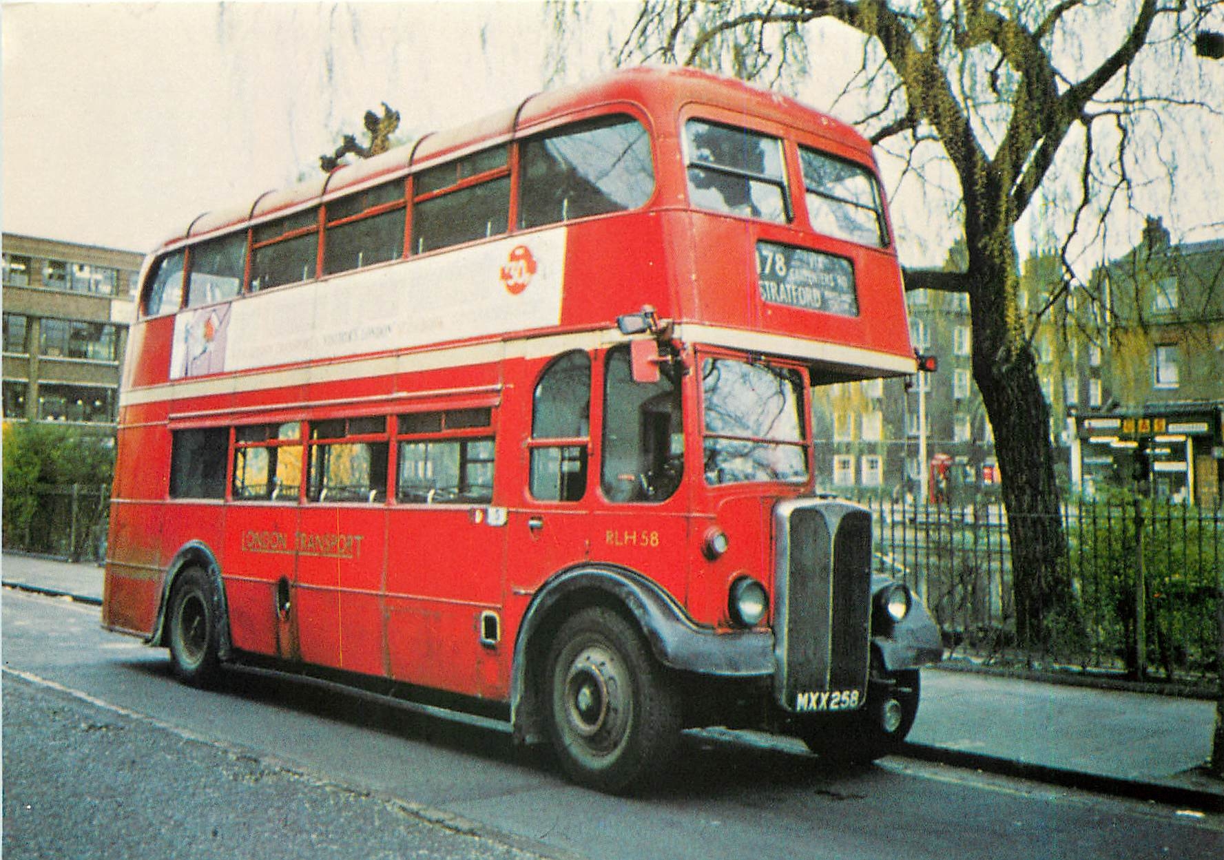 CPM A.E.C Regent Mk. III (P.L.H) Lowbridge Bus at Clapton Pond
