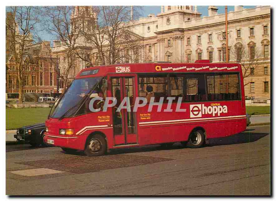 CPM Optare City Pacer minibus on the Central Hoppa C1 service in Parliament Square. 1988