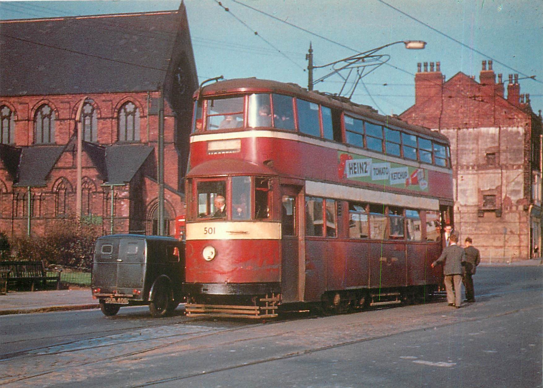CPM Ex London "Feltham" class tram built in 1931 in Leeds in 1959