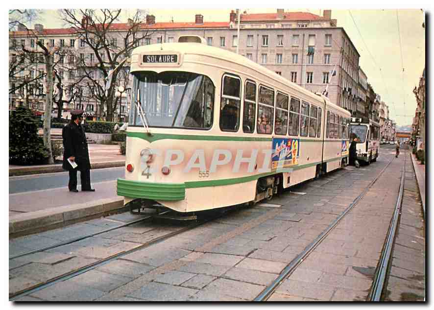 CPM Reseau des Tramways de Saint-Etienne Motrice articulee P.C.C. No.555