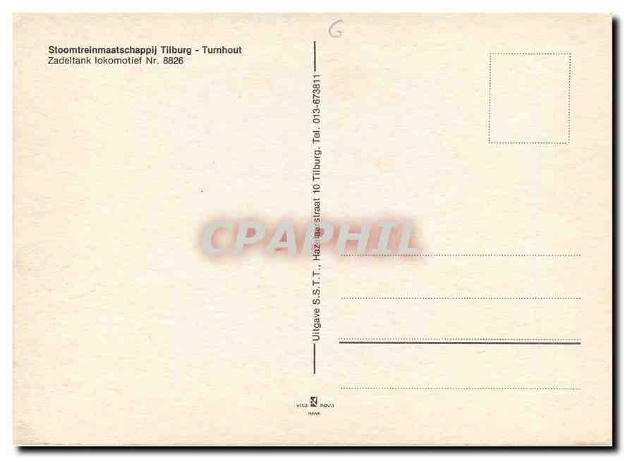 CPM Zedeltank lokomotief Nr. 8826 — Verso