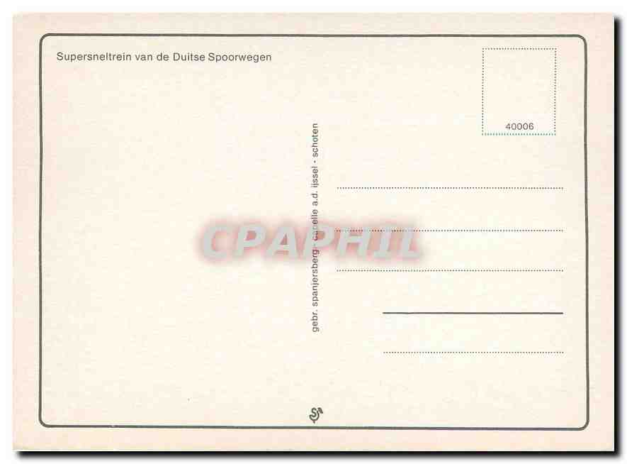 CPM Supersneltrein van de Duitse Spoorwegen — Verso