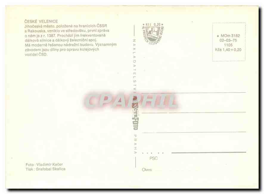CPM Ceske Velenice — Verso