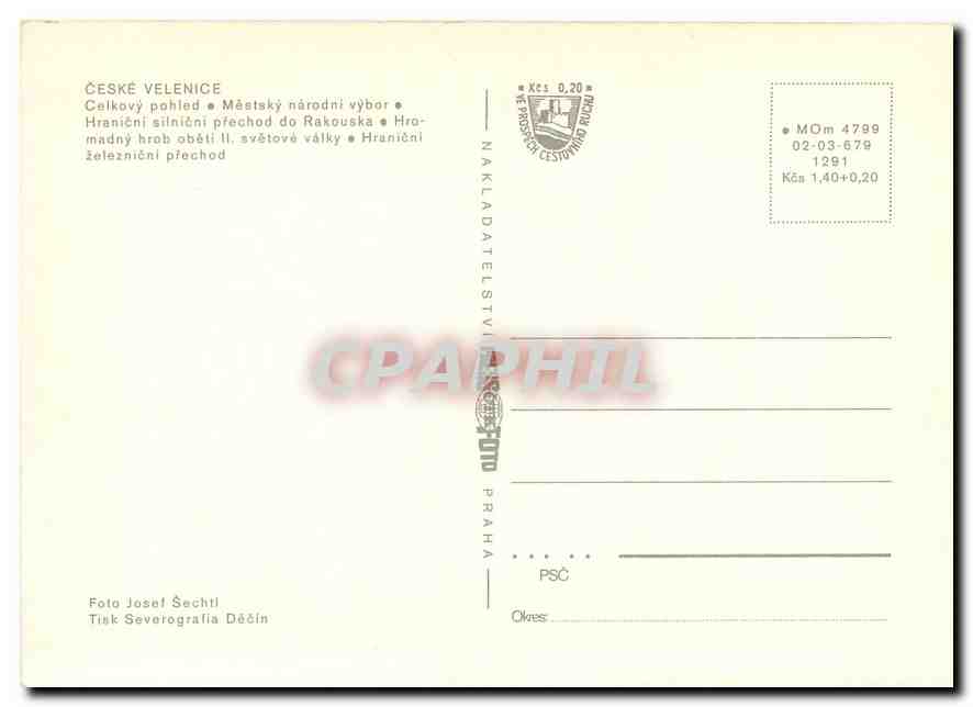 CPM Ceske Velenice — Verso