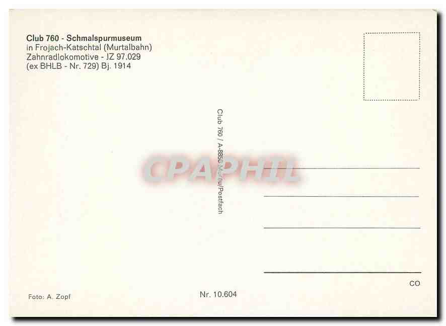 CPM Zahnradlokomotive - IZ 97.029 — Verso