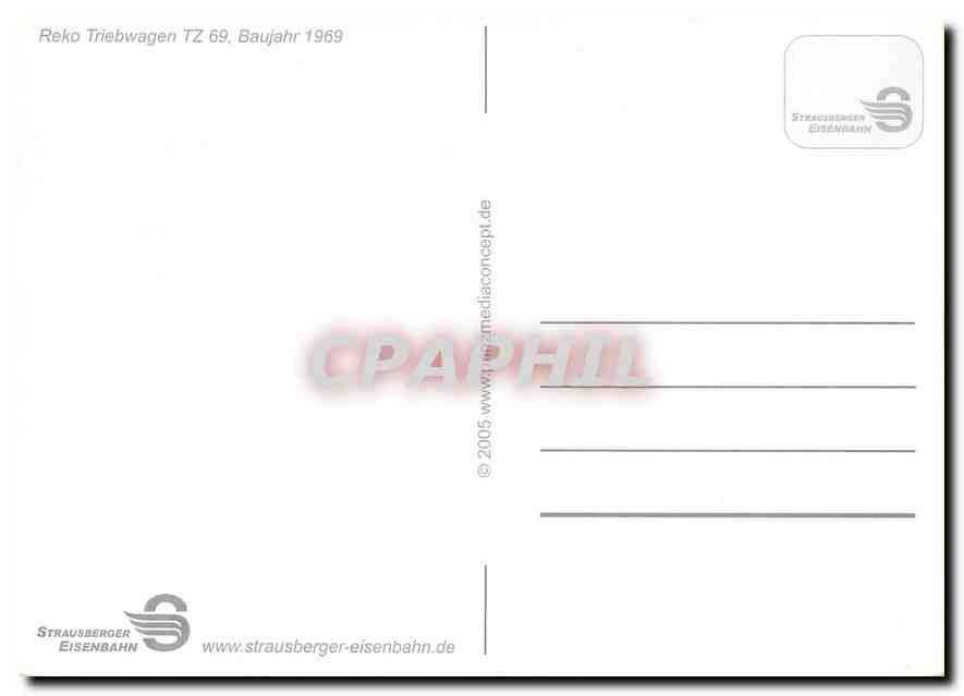 CPM Reko Triebwagen TZ 69 Baujahr 1969 — Verso