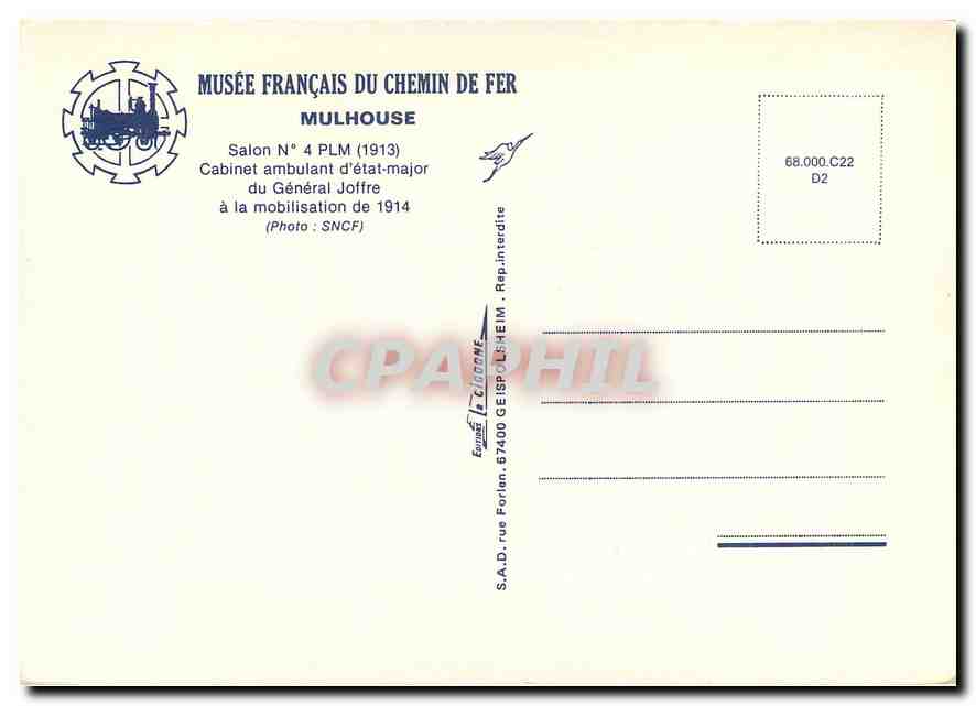CPM Salon No.4 PLM (1913) — Verso