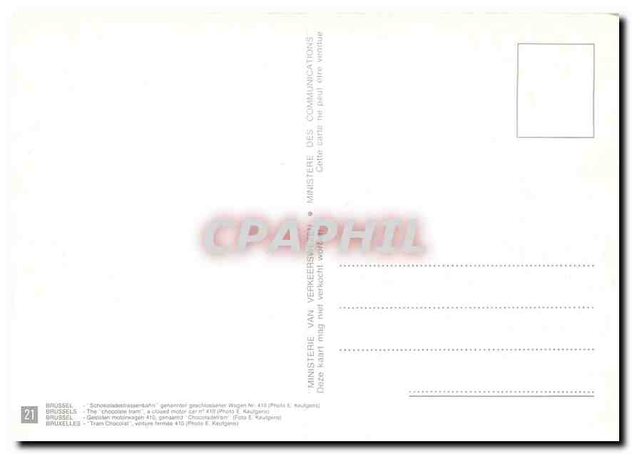 CPM Bruxelles — Verso
