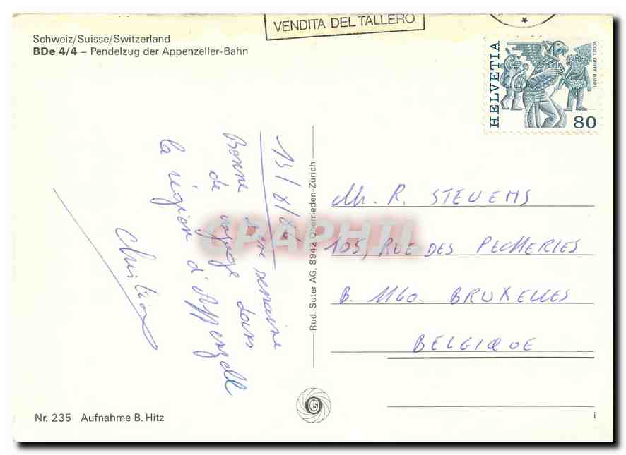 CPM BDe 4/4 Pendelzug der Appenzeller-Bahn — Verso