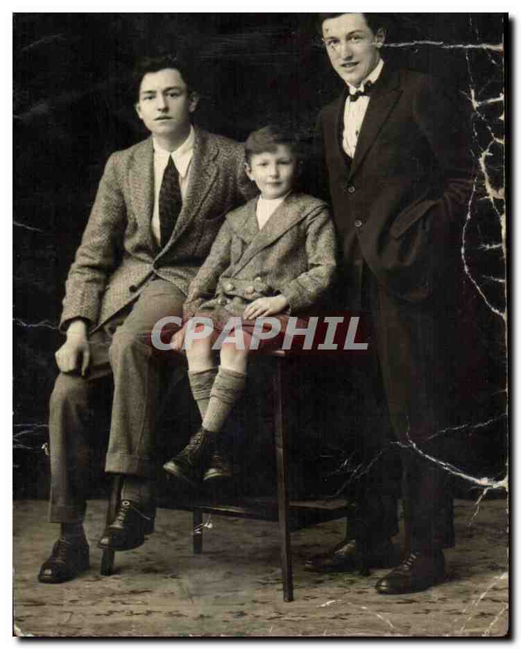 Carte photo Hommes enfant