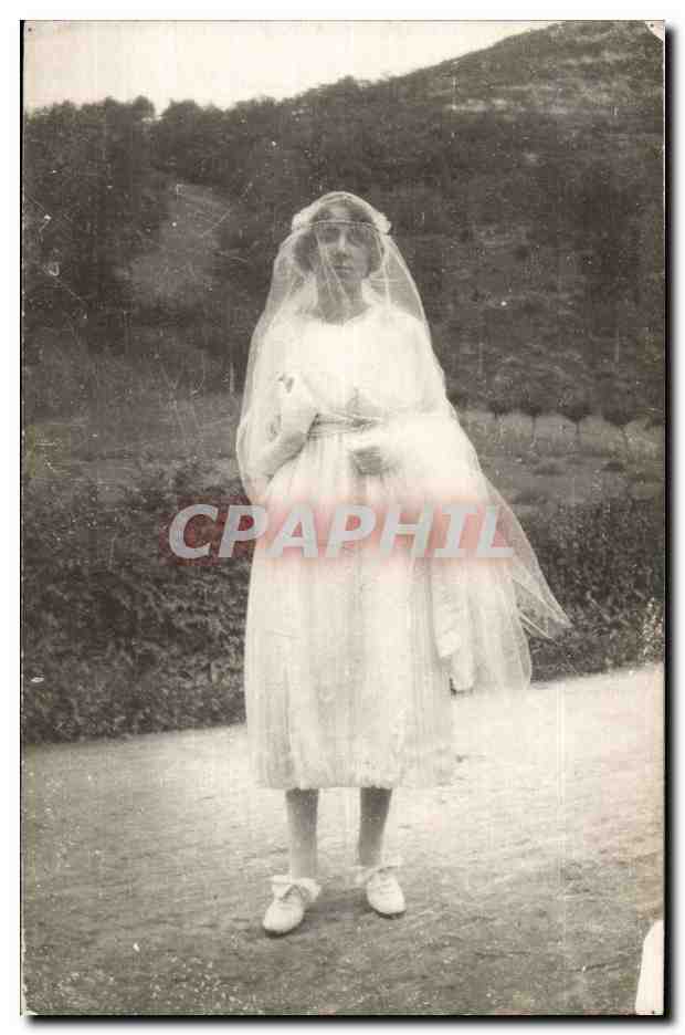 Carte photo Louis Thomas Aout 1920 Crechets TOP