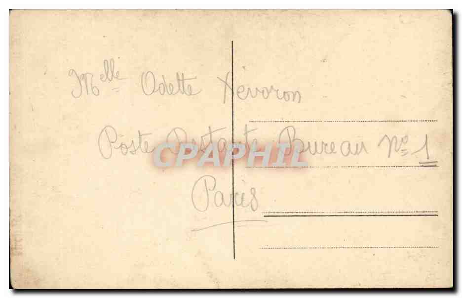 Carte photo Femme annees folles — Rückseite