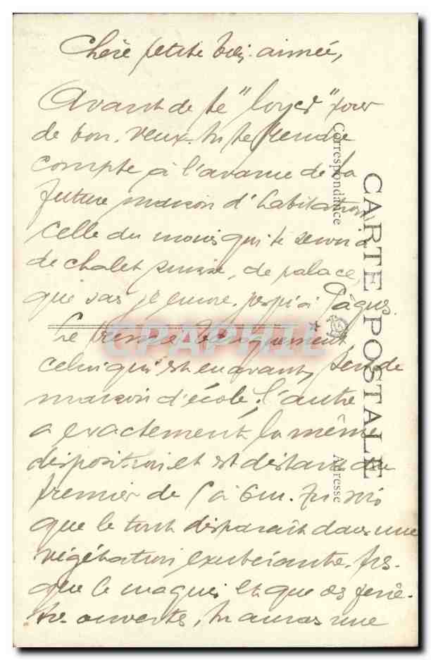 Carte photo Maison a la campagne (non localisee) Enfants et cabane — Verso