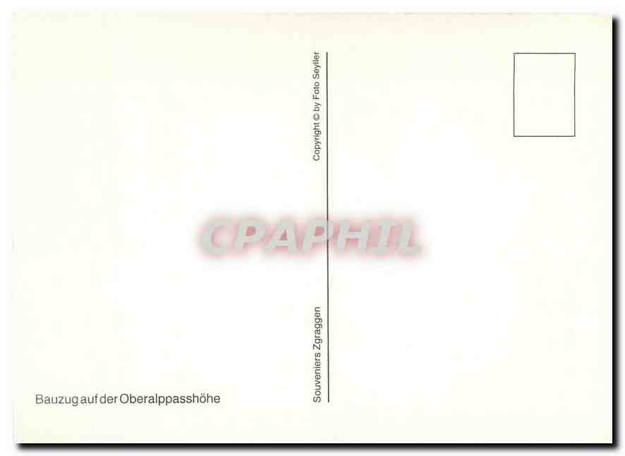 CPM Bauzug auf der Oberalppasshoehe — Verso