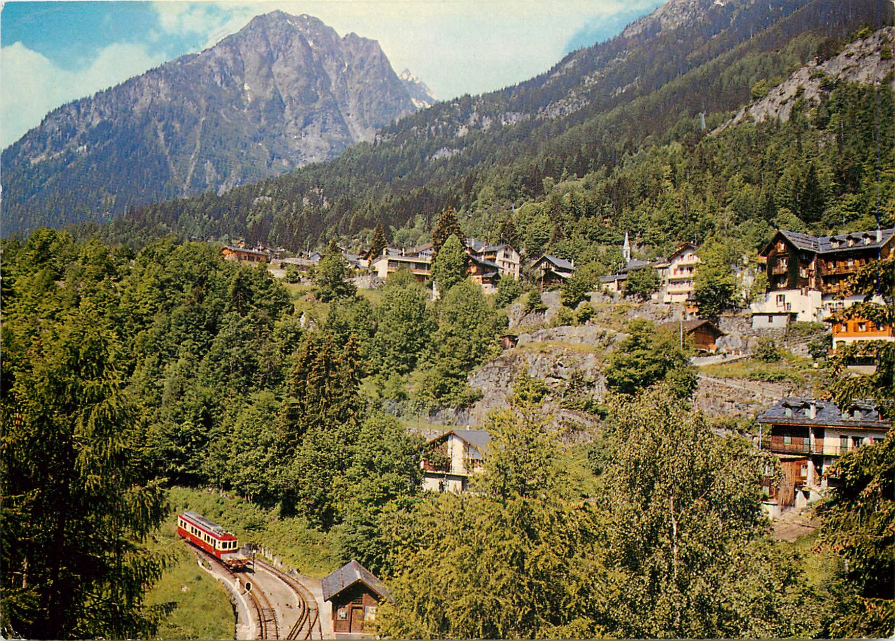 CPM Les Marecottes Valais La Gare la Station et le Bel-Oiseau