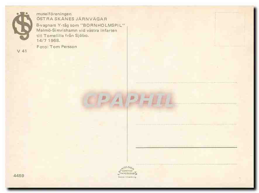 CPM Ostra Skanes Jarnvagar — Verso