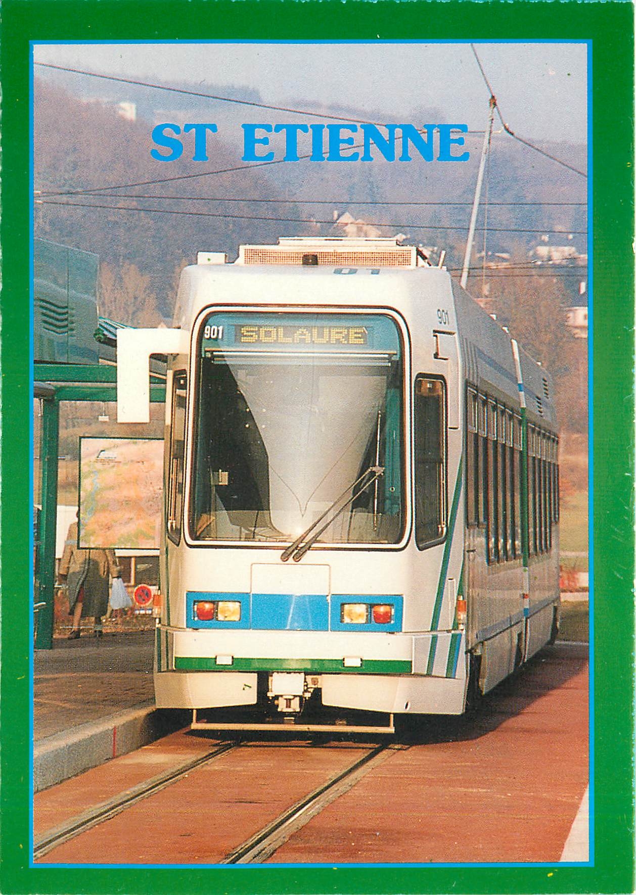 CPM St Etienne Le nouveau tram inaugure en Decembre 1991