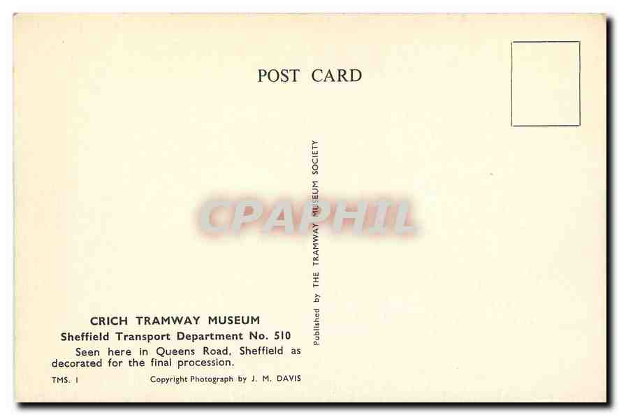 CPM Sheffield Transport Department No. 510 — Verso