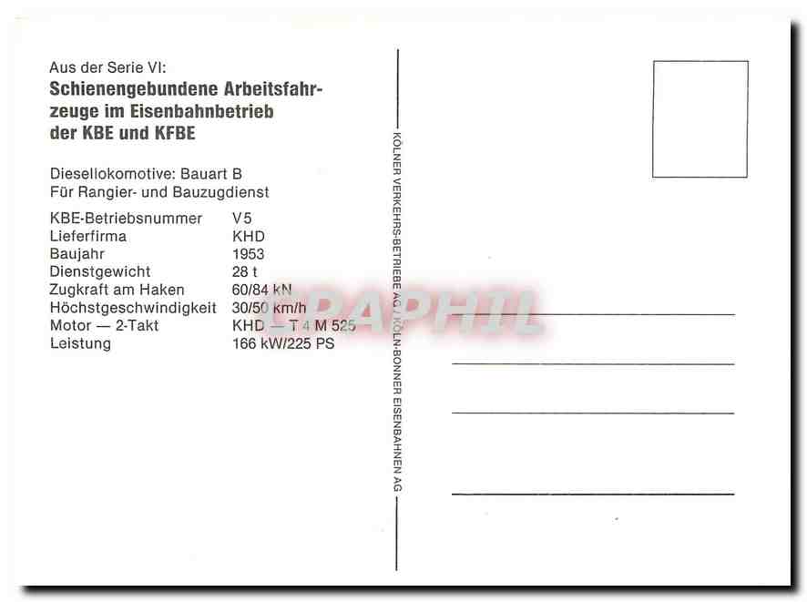 CPM Diesellokomotive Bauart B — Verso