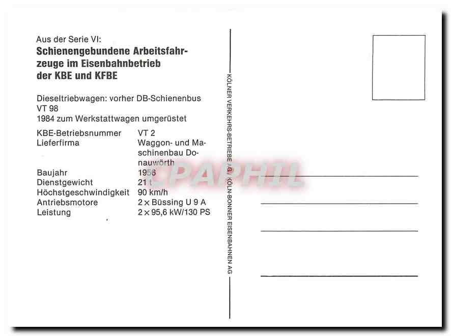 CPM Dieseltriebwagen Voher DB-Schienenbus VT 98 — Verso