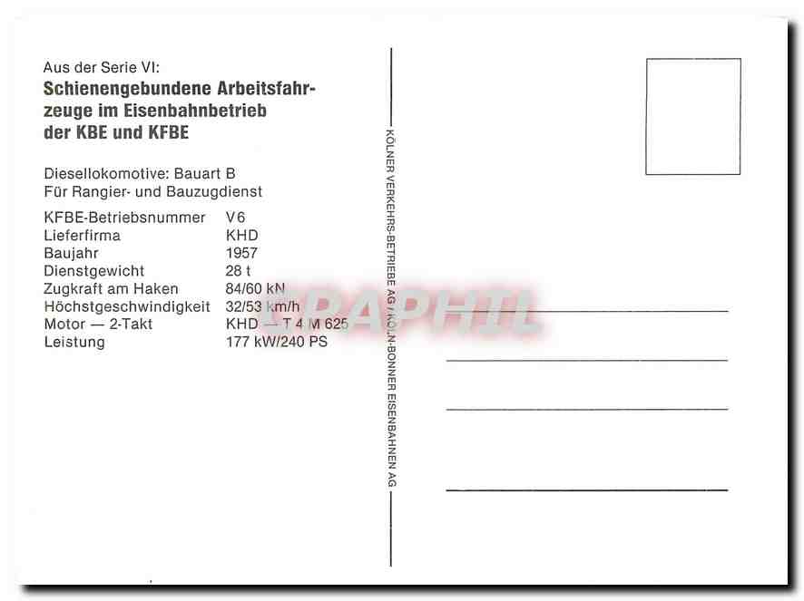 CPM Diesellokomotive Bauart B — Verso