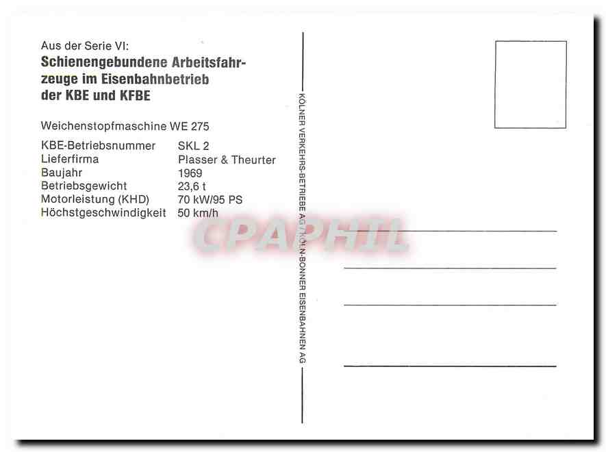 CPM Weichenstopfmaschine WE 275 — Verso