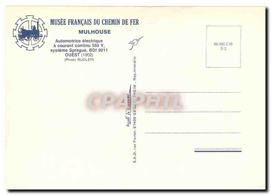 CPM Automotrice electrique a courant continu 550V — Verso