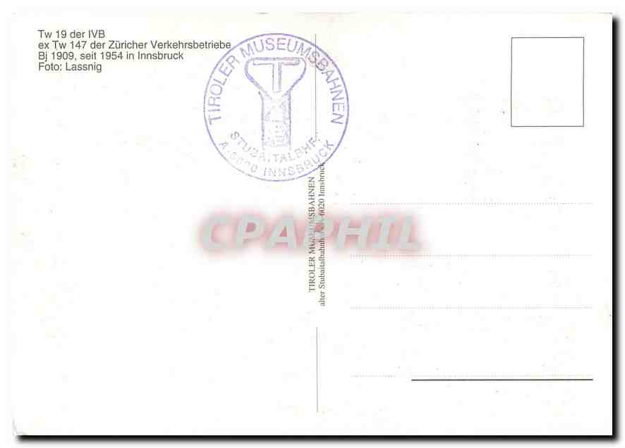 CPM Tw 19 der IVB — Verso