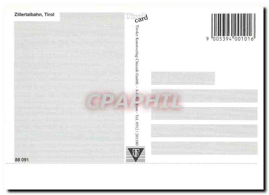 CPM Zillertalbahn/Tirol — Verso
