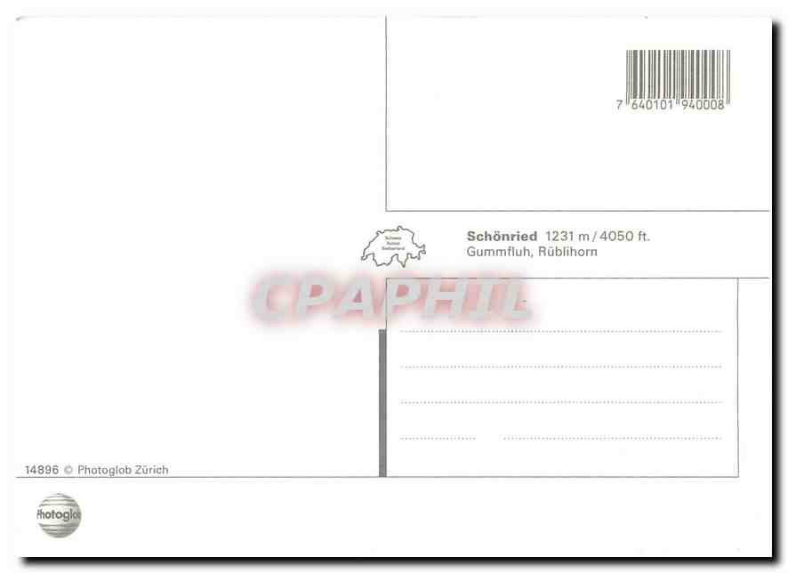 CPM Schoenried 1231m Gummfluh Rueblihorn — Verso