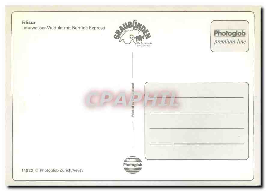 CPM Filisur Landwasser-Viadukt mit Bernian Express — Verso