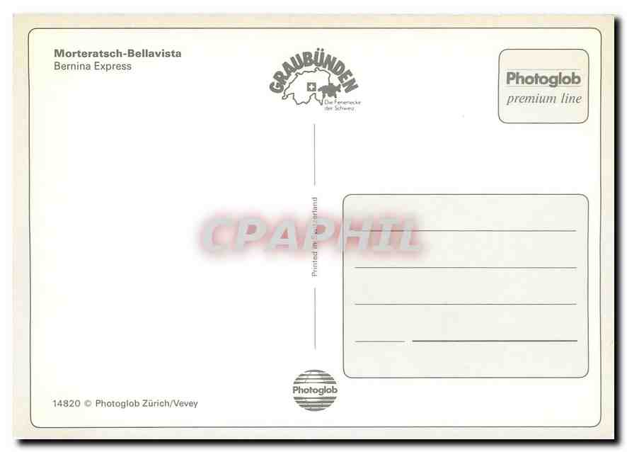 CPM Morteratsch-Bellavista Bernina Express — Verso