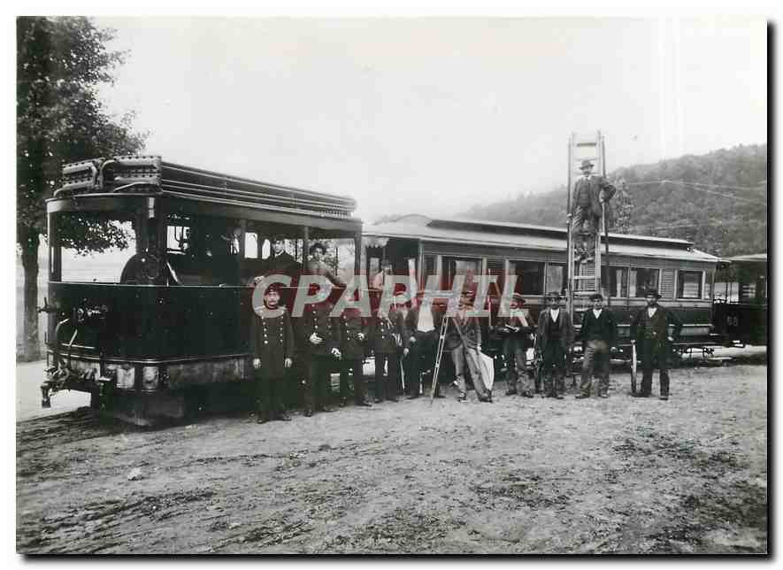 CPM Dampftramzug um die Jahrundertwende im Elsass