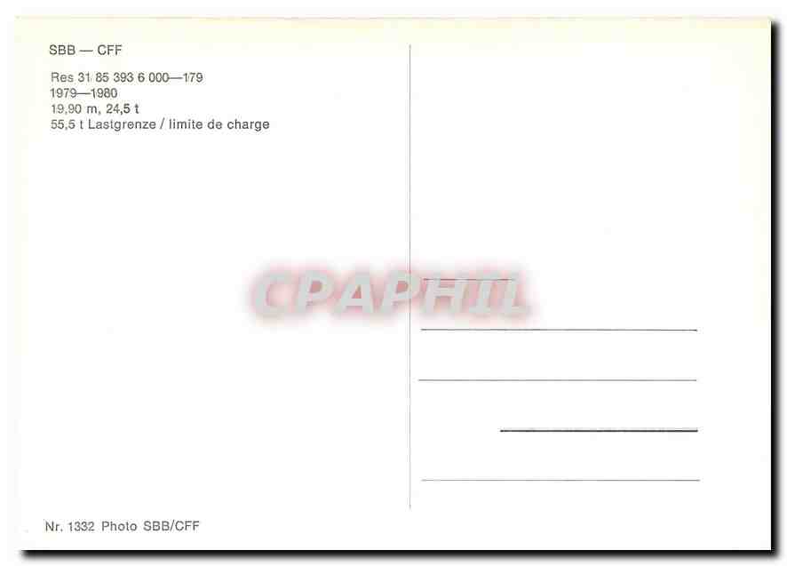CPM SBB-CFF Res 31853936000-179 1979-1980 — Verso