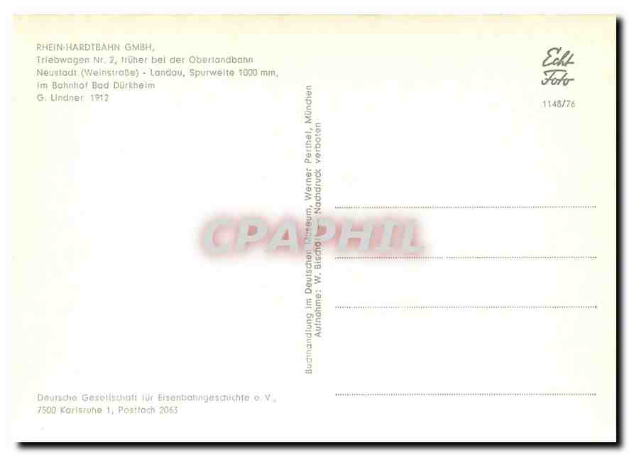 CPM Rhein-Hardtbahn GMBH Triebwagen Nr.2 — Verso
