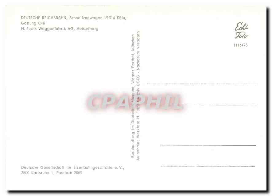 CPM Deutsche REichsbahn Schnellzugwagen 193.4 — Verso