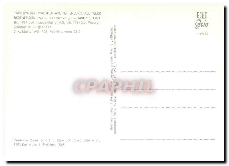 CPM Papierwerke Waldhof-Aschaffenburg AG — Verso