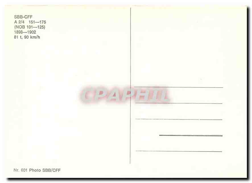CPM SBB-CFF A 2/4 151-175 1988-1902 — Verso