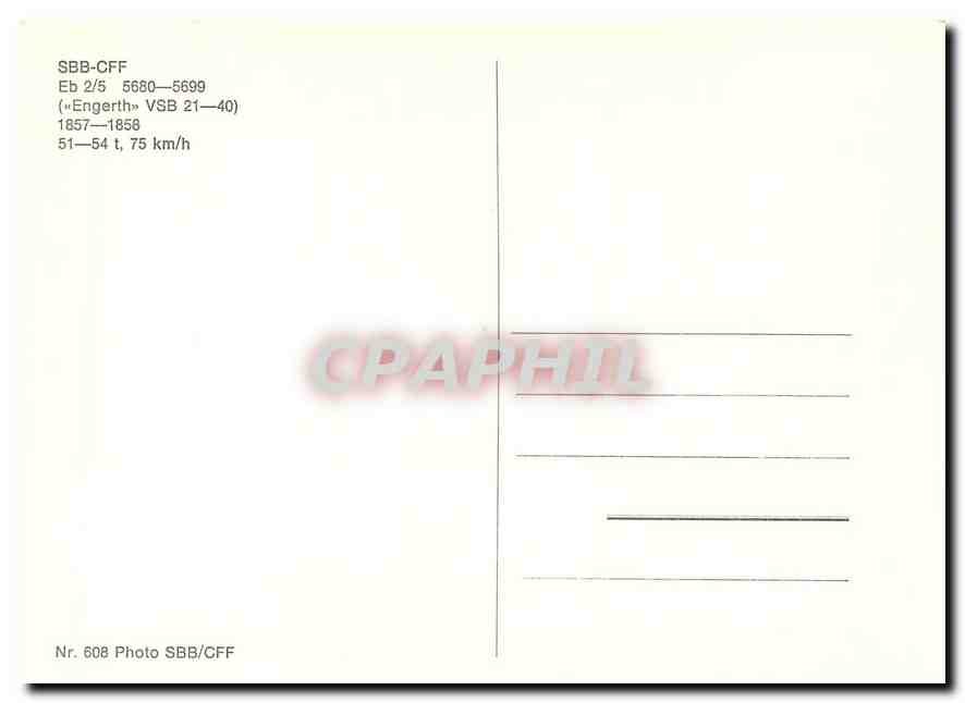 CPM SBB-CFF Eb 2/5 5680-5699 1857-1858 — Verso