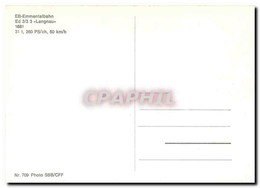 CPM EB-Emmentalbahn Ed 3/3 3 ''Langnau'' 1881 — Verso