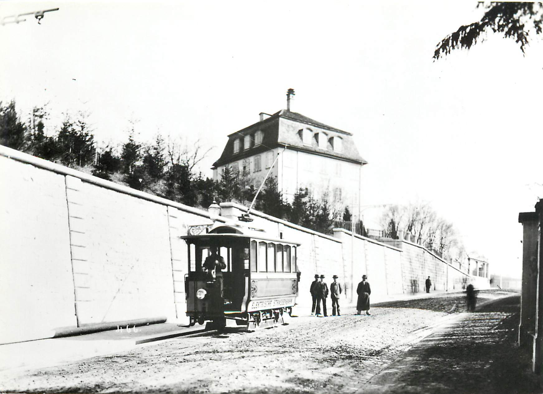 CPM verein tram-museum zuerich Erste elektrische Strassenbahn in Zuerich. Motorwagen Nr.10 der ESZ a
